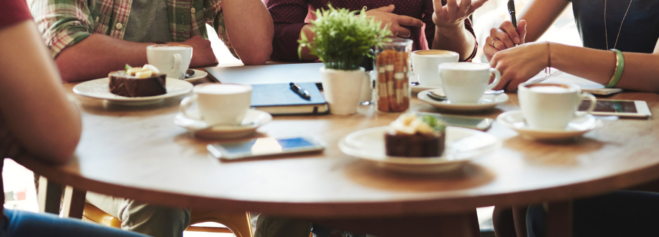 friends having coffee