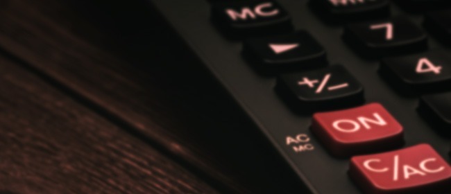 corner of a calculator