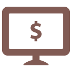 online banking computer icon illustration