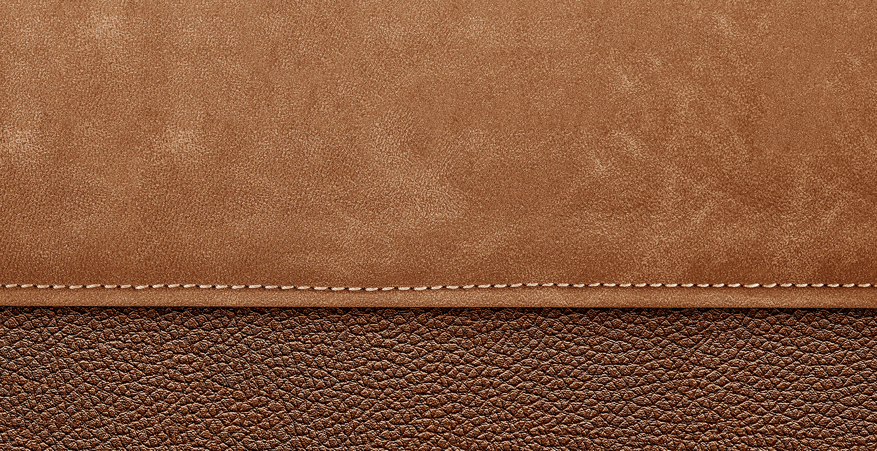 brown suede with leather strip and stiching