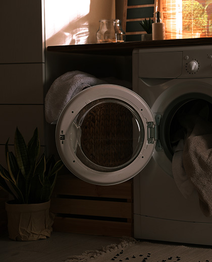 open washing machine