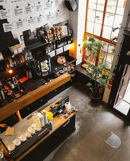 Interior of a new restaurant