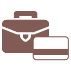 card and briefcase icon illustration