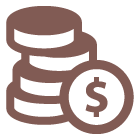 stack of coins icon illustration