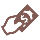 hand and money icon illustration