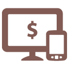 computer and mobile phone icon illustration